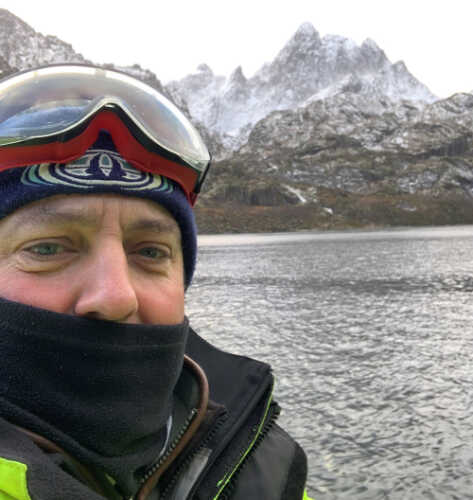Bilde av Ben Martin på tur i vinter-Norge.