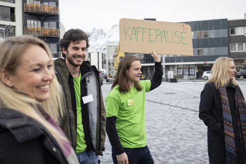 Deltakere til Kaffepause på fagligspasertur i Svolvær.